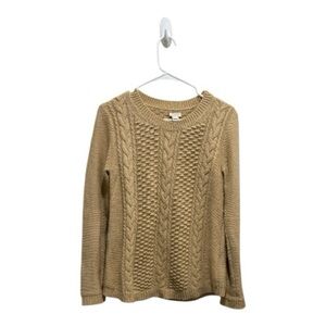 J Crew Factory Women's Signature Cotton Fisherman Sweater Size Medium Cableknit